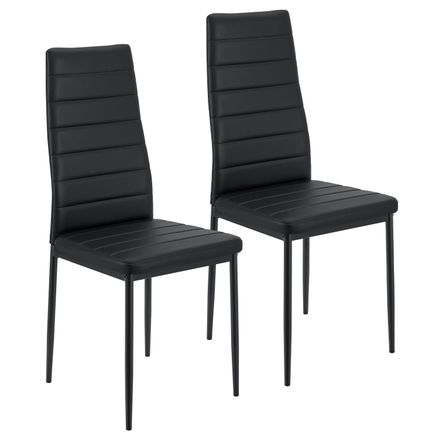 Set de 2 scaune de sufragerie Loja - negru