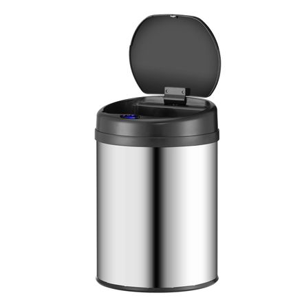 Coș de gunoi rotund cu senzor - 30 L - argintiu