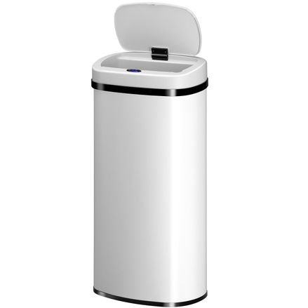 Coș de gunoi pătrat cu senzor - 70 L - alb